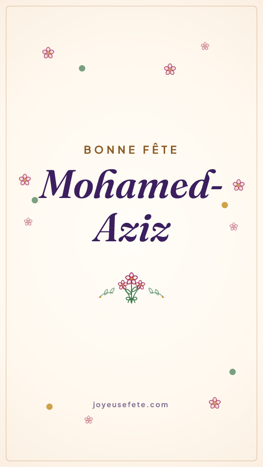Image « Bonne fête Mohamed-Aziz » au format story