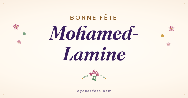 Image « Bonne fête Mohamed-Lamine » au format large