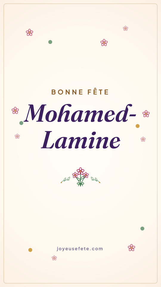 Image « Bonne fête Mohamed-Lamine » au format story