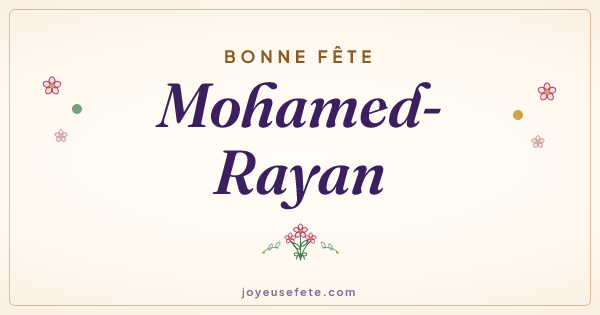 Image « Bonne fête Mohamed-Rayan » au format large