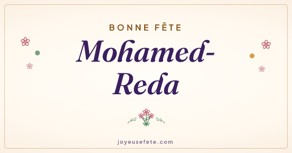 Image « Bonne fête Mohamed-Reda » au format large