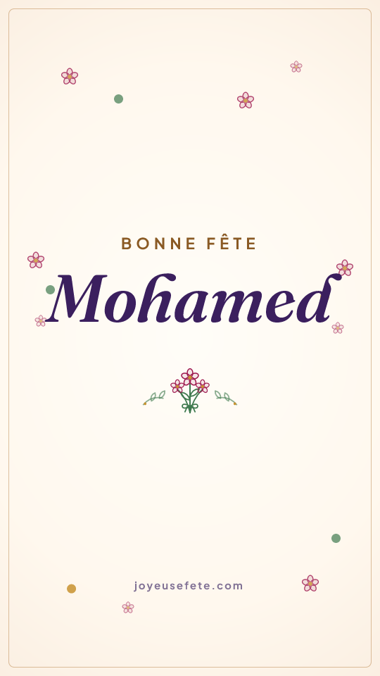 Image « Bonne fête Mohamed » au format story