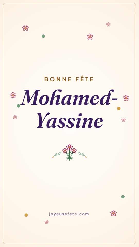 Image « Bonne fête Mohamed-Yassine » au format story
