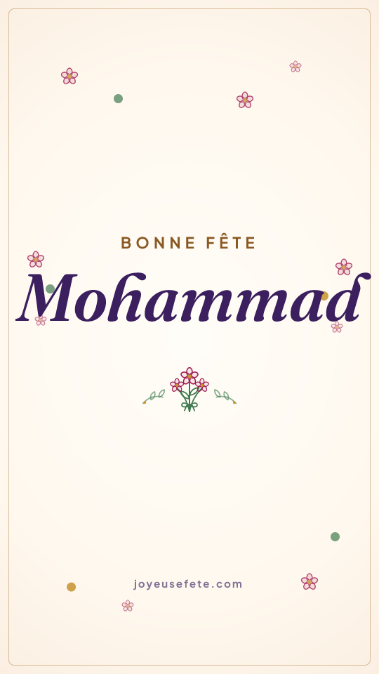 Image « Bonne fête Mohammad » au format story