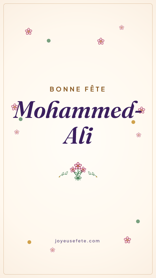 Image « Bonne fête Mohammed-Ali » au format story