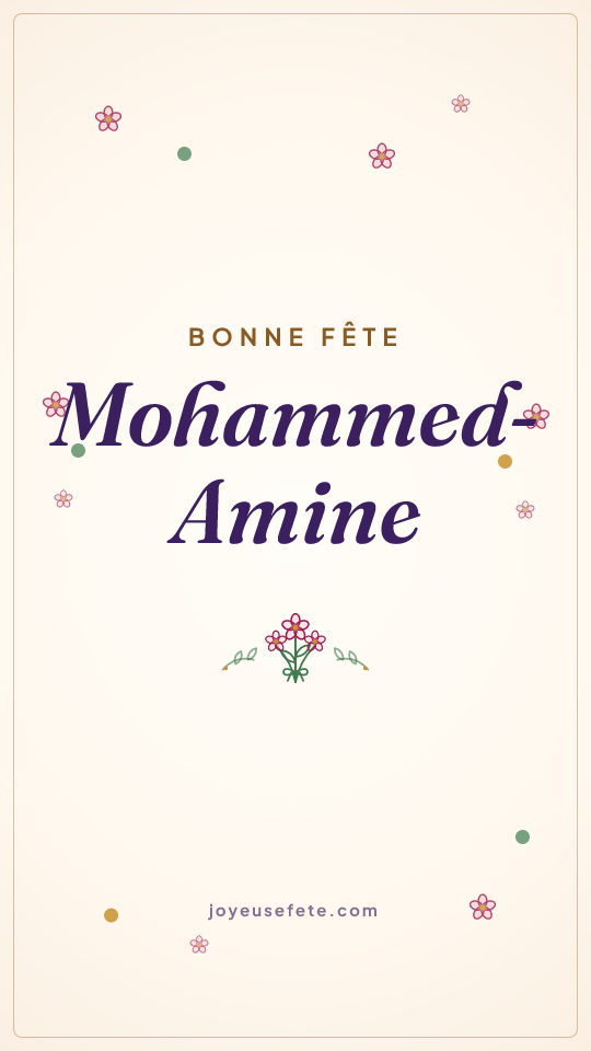 Image « Bonne fête Mohammed-Amine » au format story