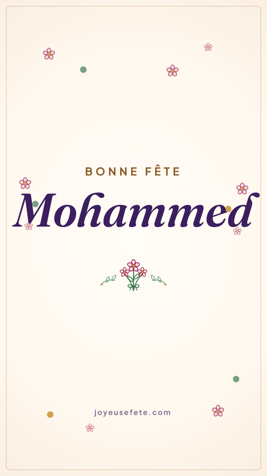Image « Bonne fête Mohammed » au format story