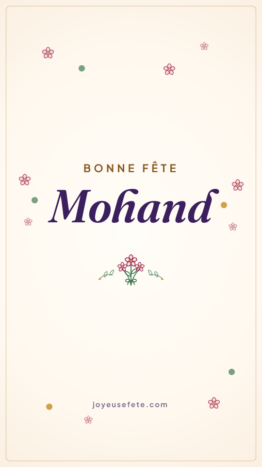 Image « Bonne fête Mohand » au format story