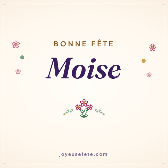Image carrée « Bonne fête Moise » pour WhatsApp
