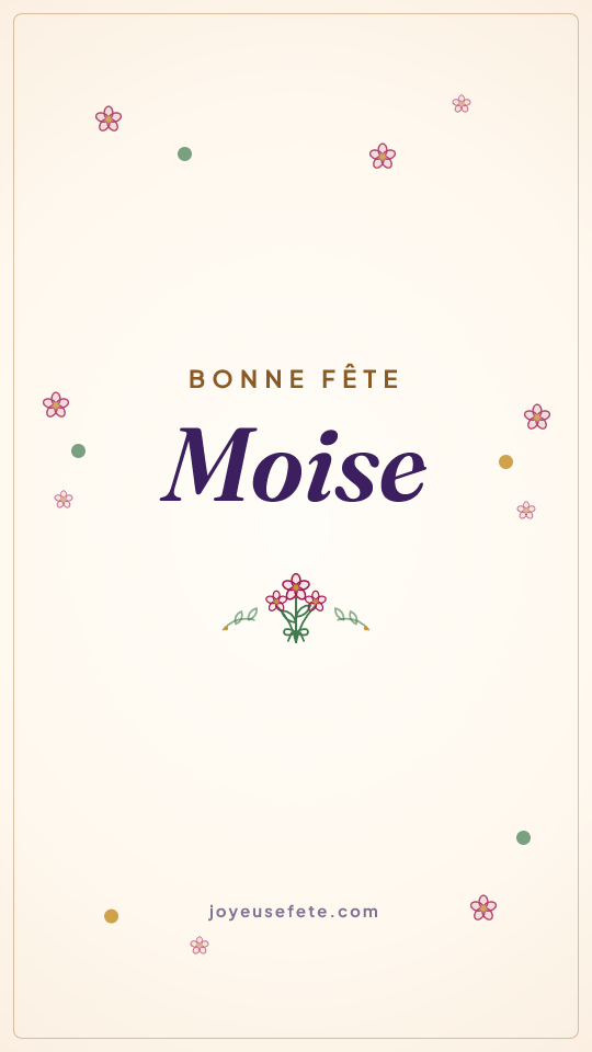 Image « Bonne fête Moise » au format story