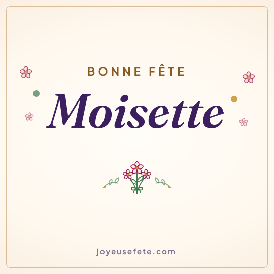 Image carrée « Bonne fête Moisette » pour WhatsApp