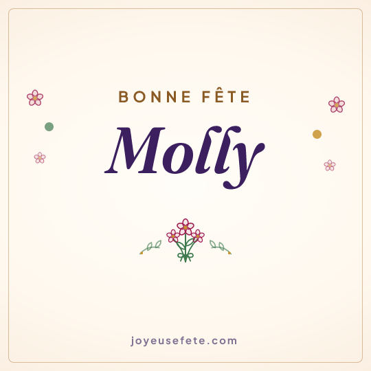Image carrée « Bonne fête Molly » pour WhatsApp