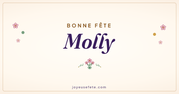 Image « Bonne fête Molly » au format large