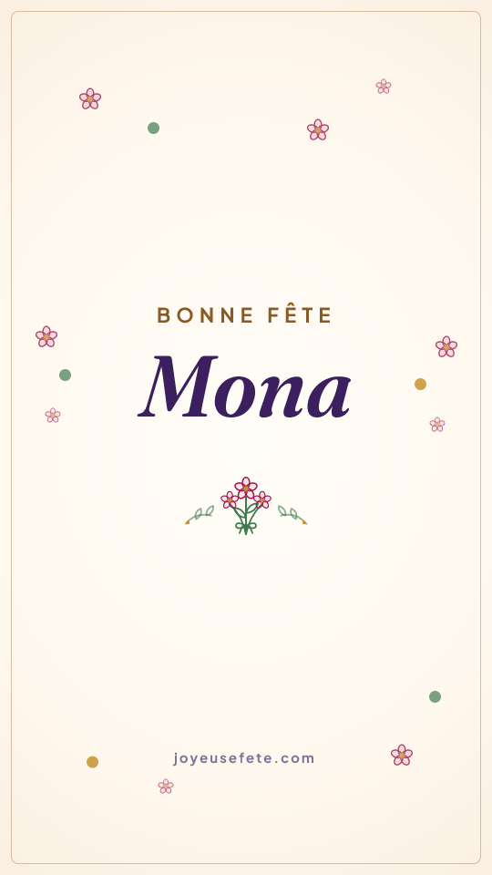 Image « Bonne fête Mona » au format story