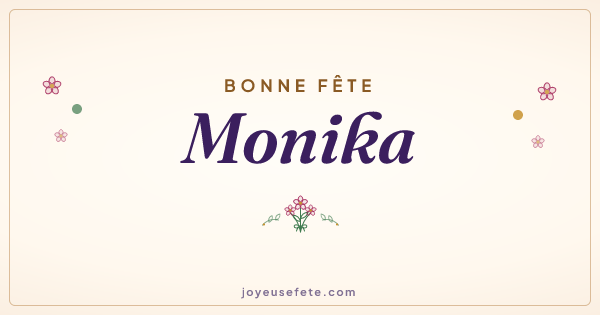 Image « Bonne fête Monika » au format large