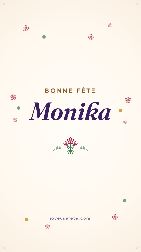 Image « Bonne fête Monika » au format story
