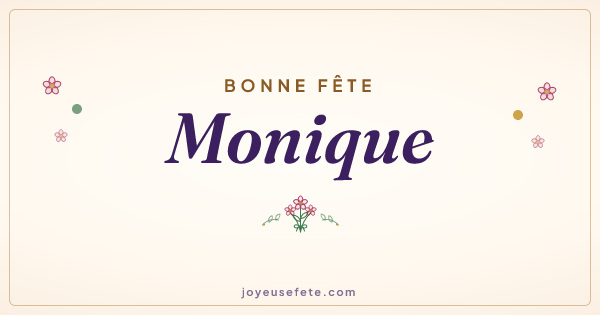 Image « Bonne fête Monique » au format large