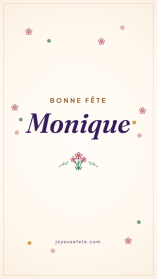 Image « Bonne fête Monique » au format story
