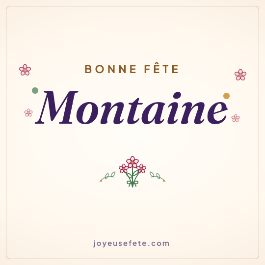 Image carrée « Bonne fête Montaine » pour WhatsApp