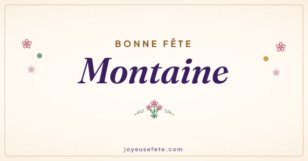 Image « Bonne fête Montaine » au format large