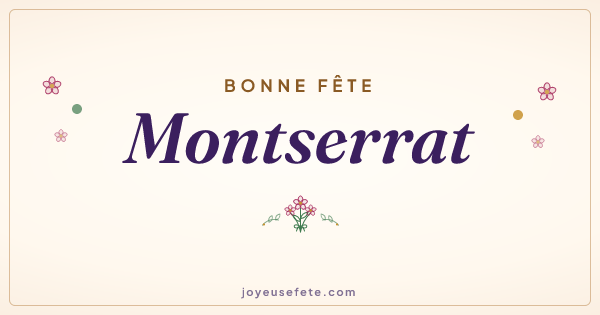 Image « Bonne fête Montserrat » au format large