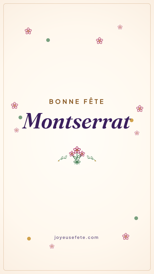 Image « Bonne fête Montserrat » au format story