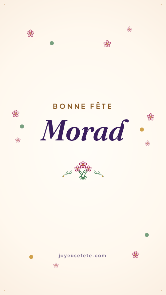 Image « Bonne fête Morad » au format story