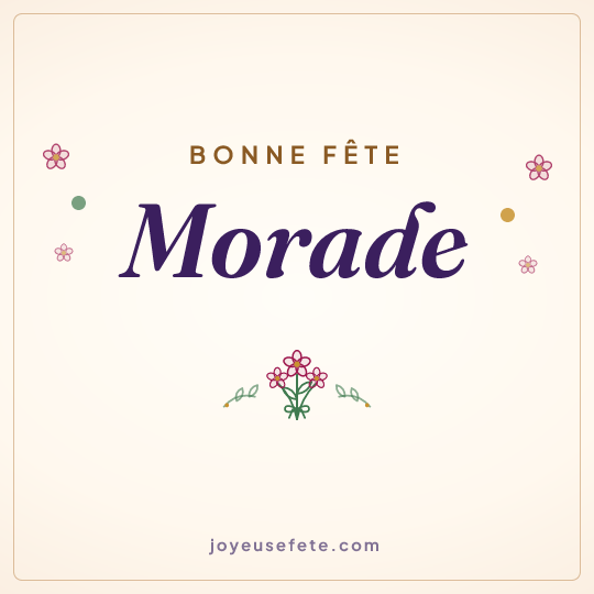 Image carrée « Bonne fête Morade » pour WhatsApp