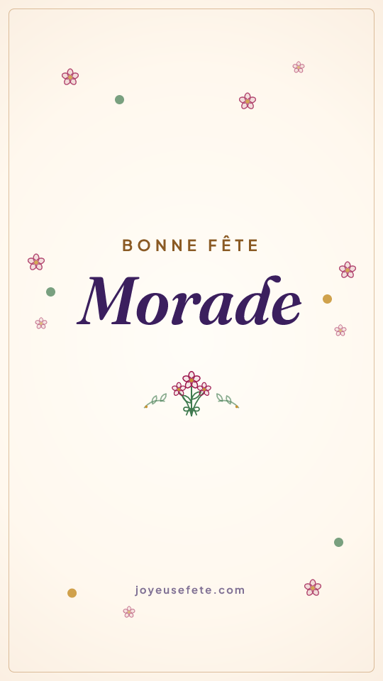 Image « Bonne fête Morade » au format story