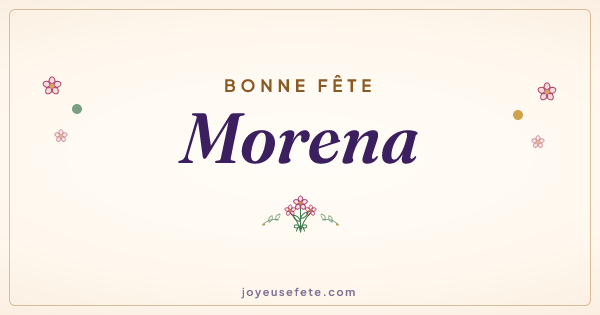 Image « Bonne fête Morena » au format large