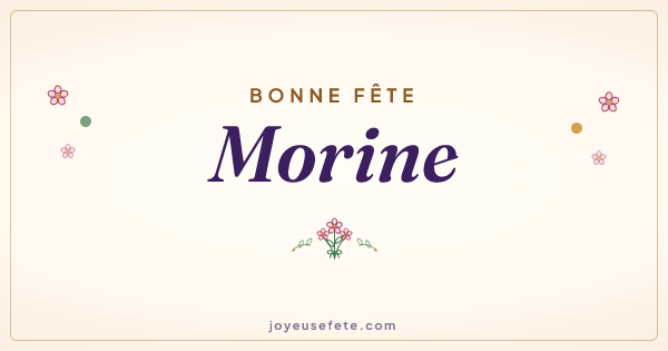 Image « Bonne fête Morine » au format large