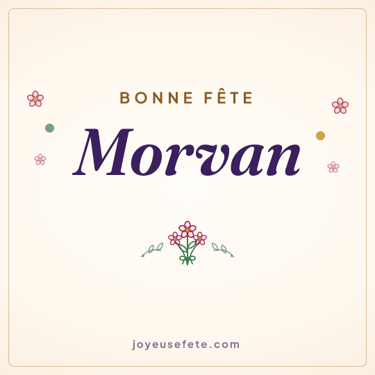 Image carrée « Bonne fête Morvan » pour WhatsApp