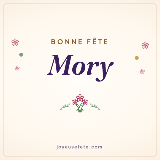 Image carrée « Bonne fête Mory » pour WhatsApp