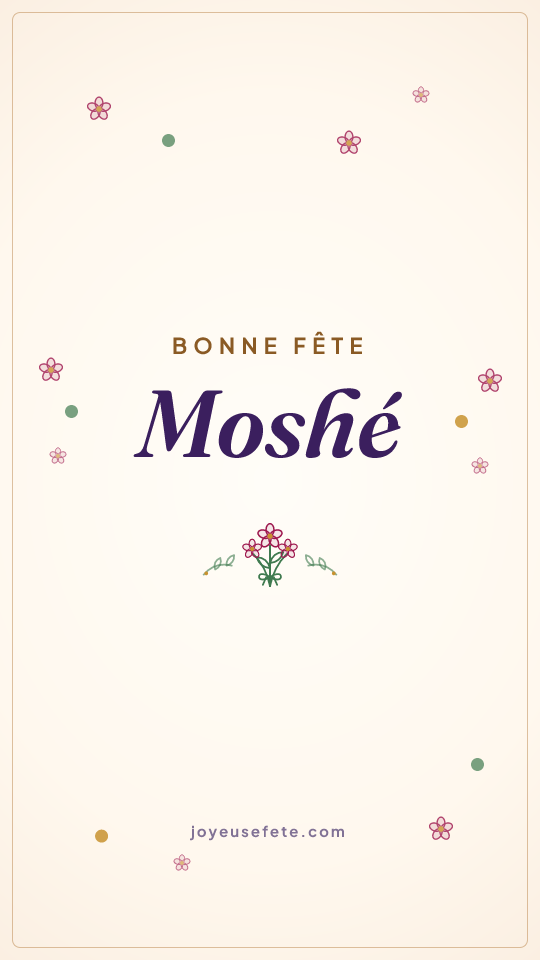 Image « Bonne fête Moshé » au format story