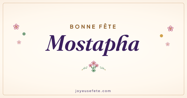 Image « Bonne fête Mostapha » au format large