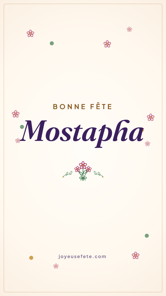 Image « Bonne fête Mostapha » au format story
