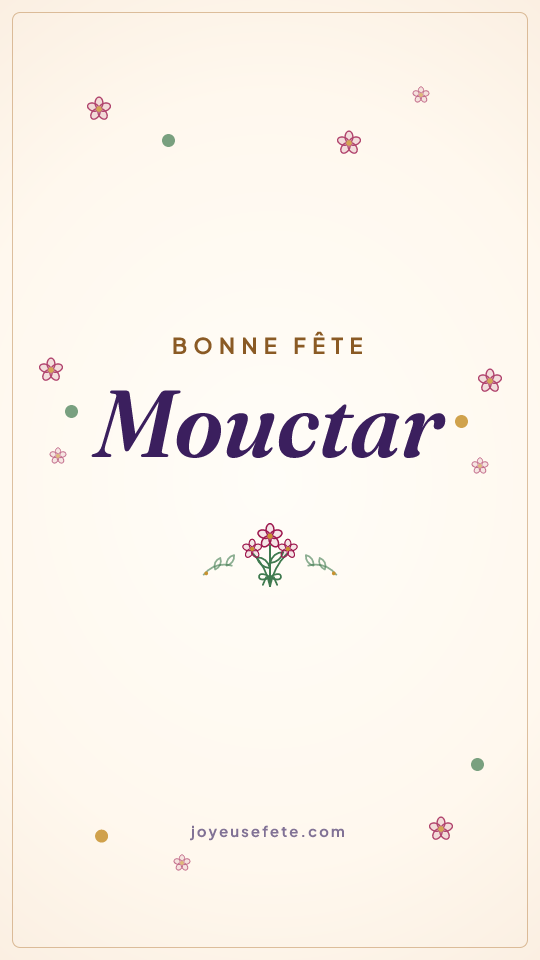 Image « Bonne fête Mouctar » au format story