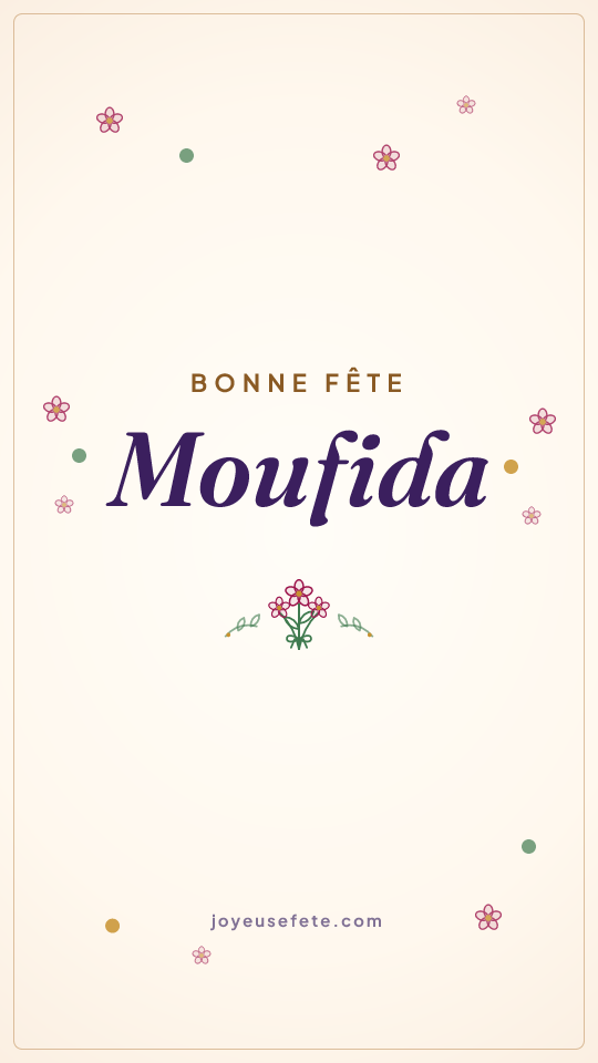 Image « Bonne fête Moufida » au format story