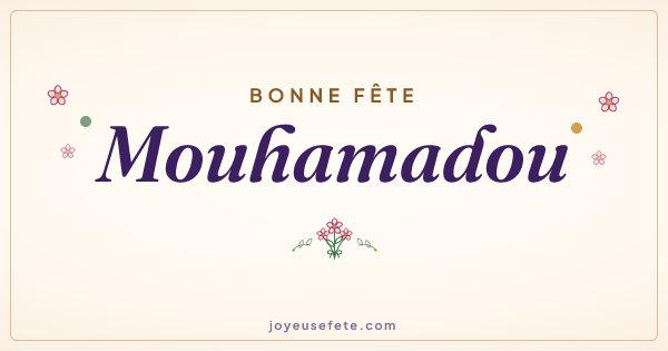 Image « Bonne fête Mouhamadou » au format large