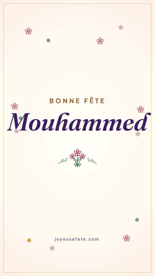 Image « Bonne fête Mouhammed » au format story