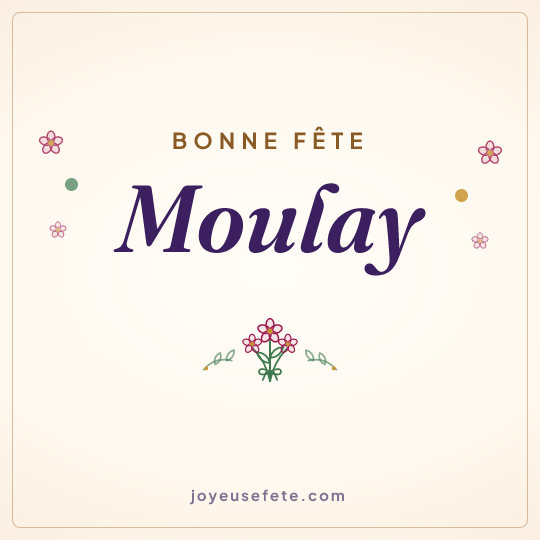 Image carrée « Bonne fête Moulay » pour WhatsApp