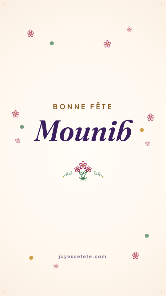 Image « Bonne fête Mounib » au format story
