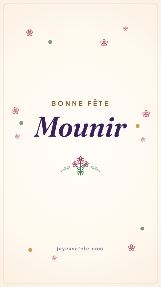 Image « Bonne fête Mounir » au format story