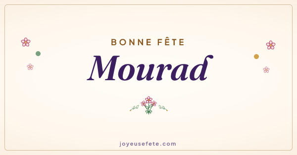 Image « Bonne fête Mourad » au format large