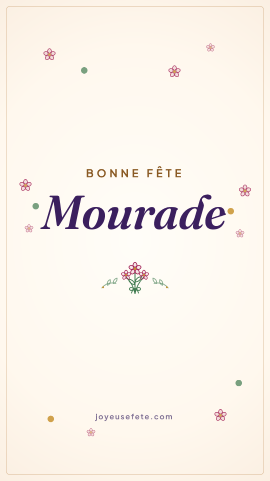Image « Bonne fête Mourade » au format story