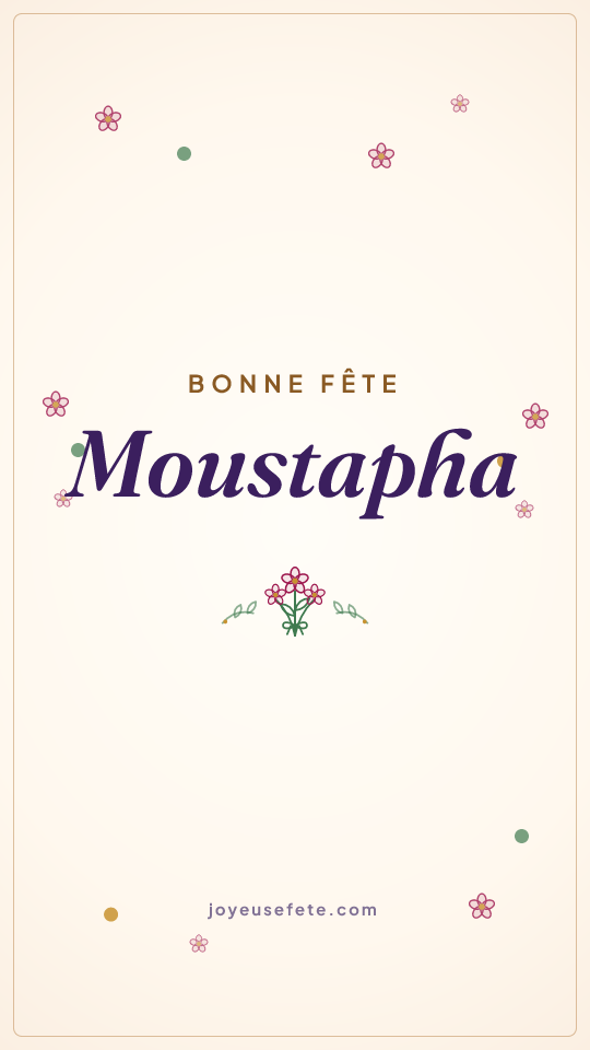 Image « Bonne fête Moustapha » au format story