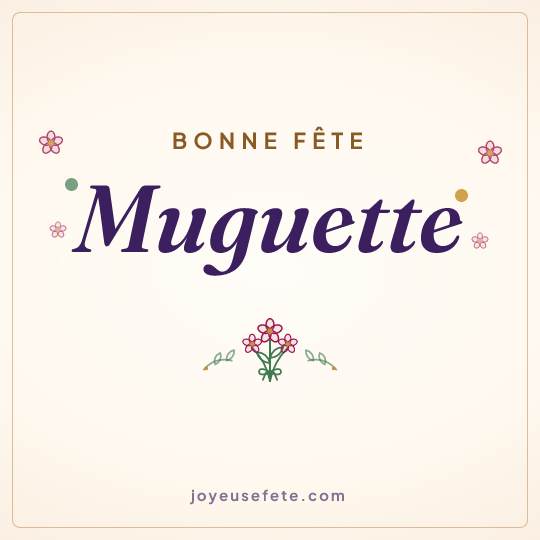 Image carrée « Bonne fête Muguette » pour WhatsApp