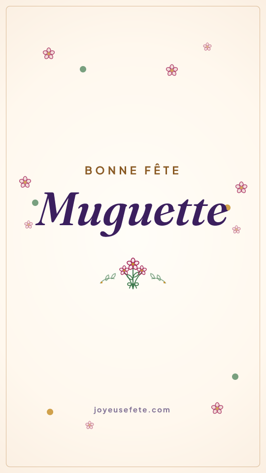 Image « Bonne fête Muguette » au format story