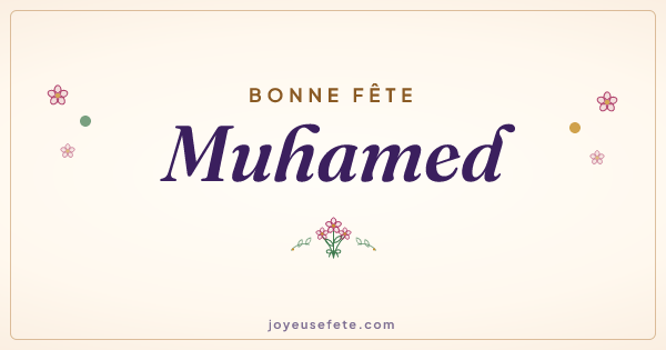 Image « Bonne fête Muhamed » au format large