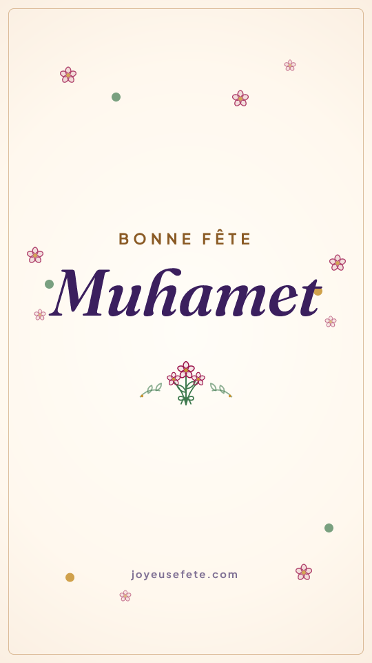 Image « Bonne fête Muhamet » au format story
